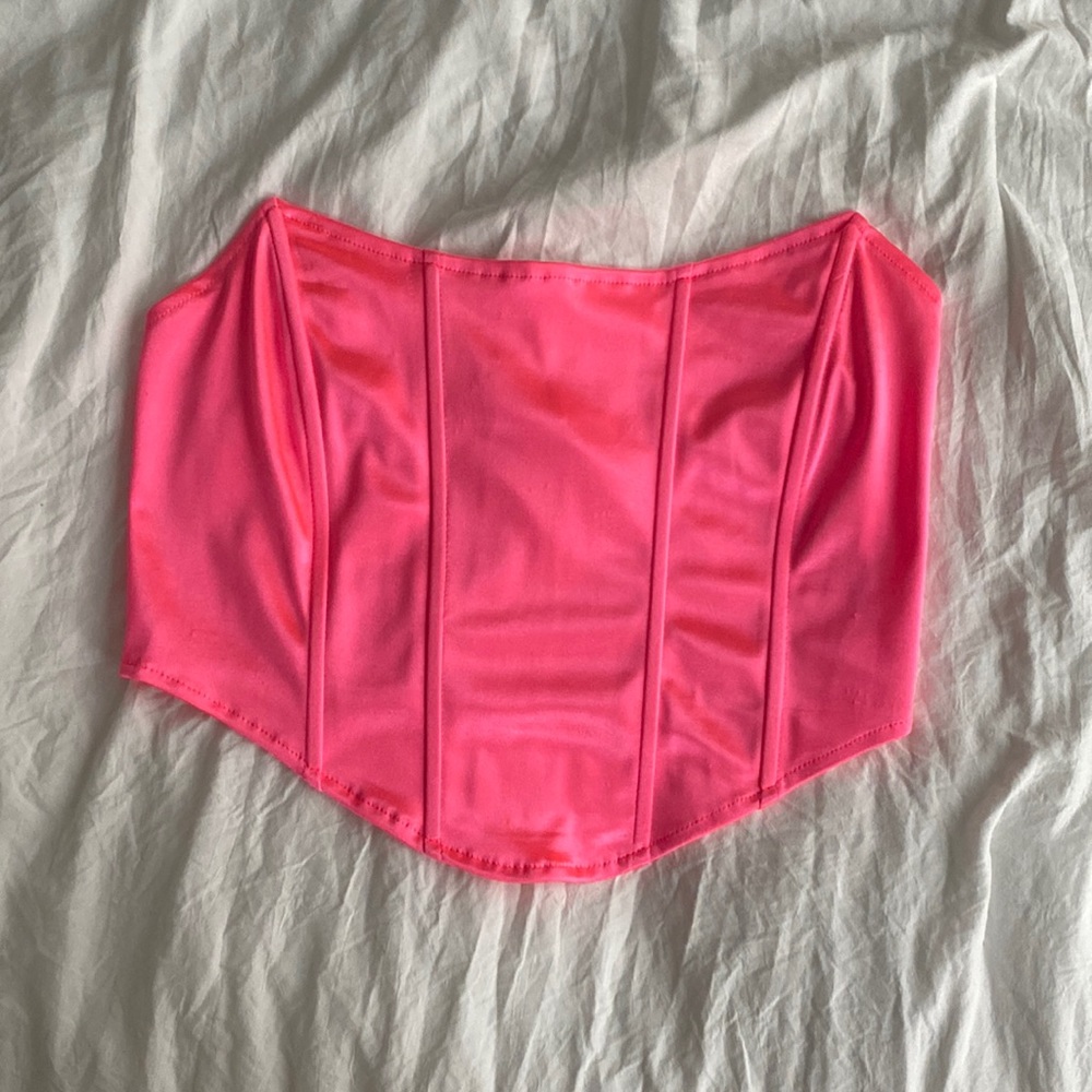 Neon pink corset